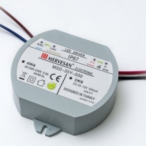 MV 35 Watt 9-30VDC Dairesel Sabit Akım Led Driver