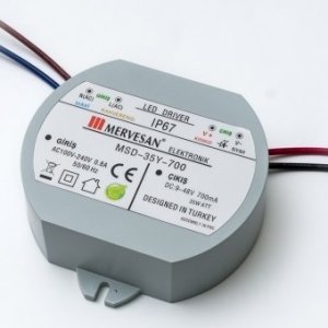 MV 35 Watt 9-48 VDC Dairesel Sabit Akım Led Driver