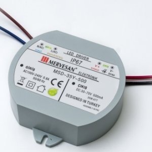 MV 35 Watt 30-70 VDC Dairesel Sabit Akım Led Driver