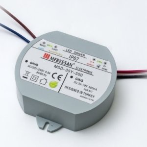 MV 35 Watt 30-80 VDC Dairesel Sabit Akım Led Driver