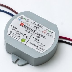 MV 20 Watt 3-28 VDC Dairesel Sabit Akım Led Driver