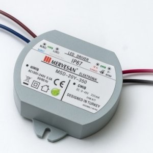 MV 20 Watt 3-30 VDC Dairesel Sabit Akım Led Driver