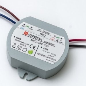 MV 20 Watt 9-48 VDC Dairesel Sabit Akım Led Driver